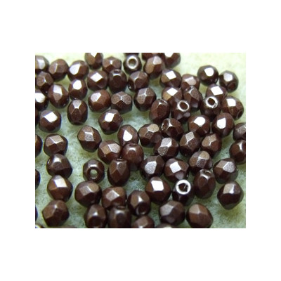 Facettes de Bohême 4mm Pastel Dark Brown (x100) Facettes de Bohême 4mm Pastel Dark Brown (x100)