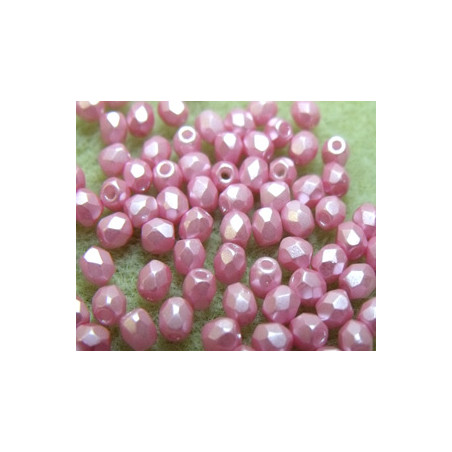 Facettes de Bohême 4mm Pastel Pink (x100)