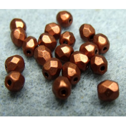 Facettes de Bohême 4mm Copper Gold Mat 01780 (x100) 