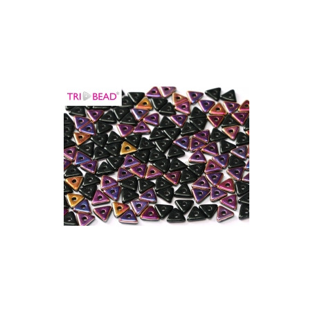 Perles Tri-Beads 4mm Jet Sliperit (X 5gr)