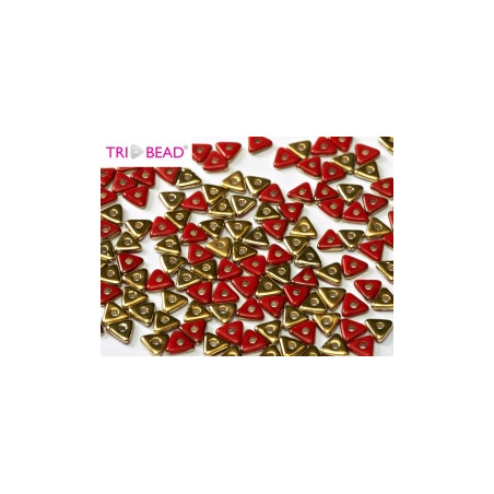 Perles Tri-Beads 4mm Red Amber (X 5gr)