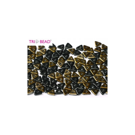 Perles Tri-Beads 4mm Jet Valentinite (X 5gr) 