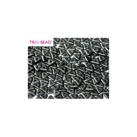 Perles Tri-Beads 4mm Jet Hématite (X 5gr)  