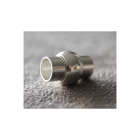 Fermoir Magnétique Tube Argenté 17X10X6mm(x1)