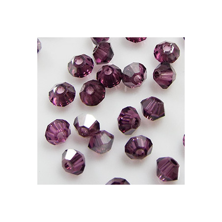 Toupies 3mm Amethyst Satin - réf.5301 (x20)