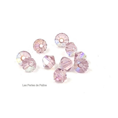 Toupies 4mm Light Amethyst AB - réf. 5301 (x20) Toupies 4mm Light Amethyst AB - réf. 5301 (x20)