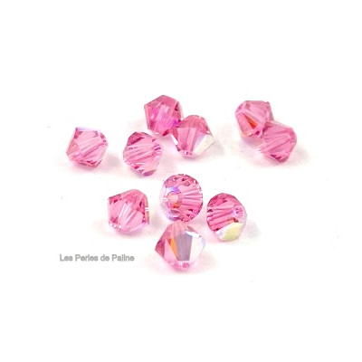 Toupies 4mm Rose AB - réf. 5328 Xilion (x20) Toupies 4mm Rose AB - réf. 5328 Xilion (x20)