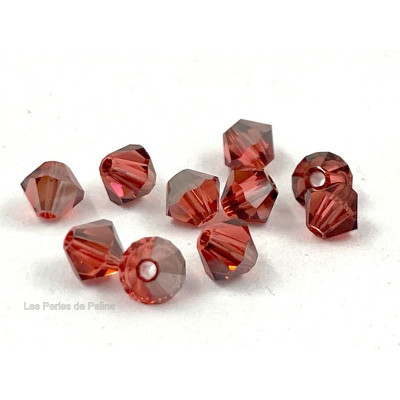 Toupies 4mm Padparadscha Satin - réf. 5301 (x20) Toupies 4mm Padparadscha Satin - réf. 5301 (x20)