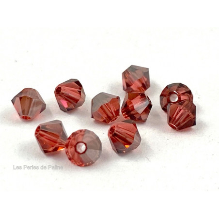 Toupies 4mm Padparadscha Satin - réf. 5301 (x20) 