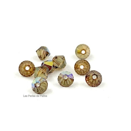 Toupies 4mm Smoky Quartz AB - réf. 5301 (x20)