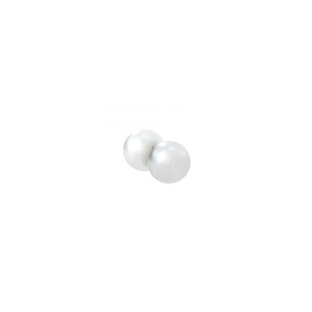 Fermoir magnétique rond résine Polaris Brillant 12xtr6.6mm Blanc (X1)