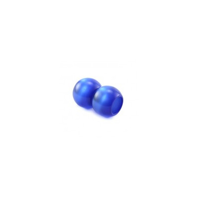 Fermoir magnetique rond résine Polaris Brillant 12xtr6.6mm Bleu Electrique (X1) 