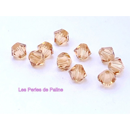 Toupies 4mm Light Colorado Topaz - réf. 5328 Xilion (x20)