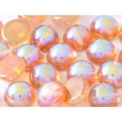 Dome Bead 14 x 8 mm Crystal Orange Rainbow (x50)