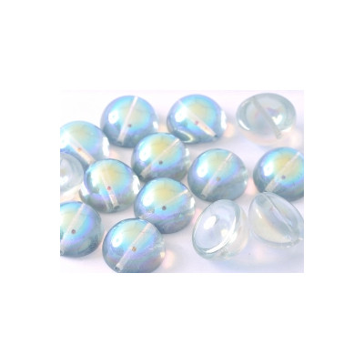 Dome Bead 14 x 8 mm Crystal Blue Rainbow (x50)