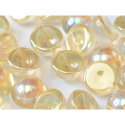 Dome Bead 14 x 8 mm Crystal Yellow Rainbow (x50)