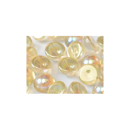 Dome Bead 14 x 8 mm Crystal Yellow Rainbow (x50)