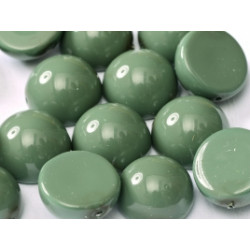 Dome Bead 14 x 8 mm Hartford Green Opaque (x50)