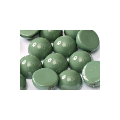 Dome Bead 14 x 8 mm Hartford Green Opaque (x50)