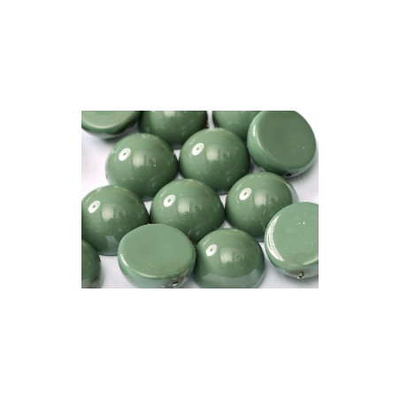 Dome Bead 14 x 8 mm Hartford Green Opaque (x50)