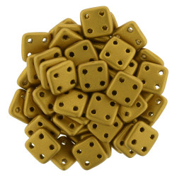 Quadratile Matte Metallic Antique Gold 6X6mm (x10gr)