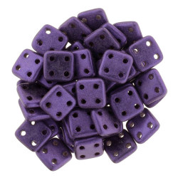 Quadratile Metallic Suede Purple 6X6mm (x10gr)