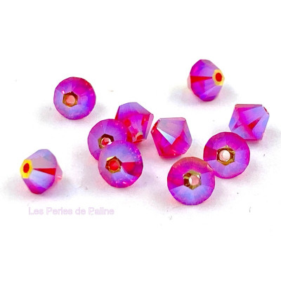 Toupies 4mm Fuchsia AB2X - réf. 5328 Xilion (x20) Toupies 4mm Fuchsia AB2X - réf. 5328 Xilion (x20)