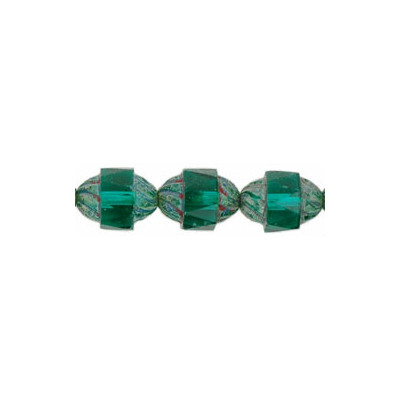 Perle Ovale Facettée Style Antique 10x8mm Emerald (x10)