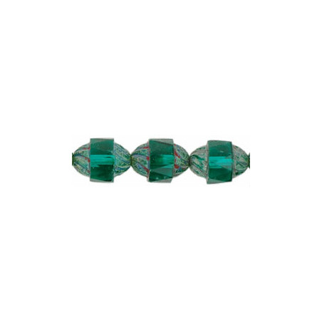 Perle Ovale Facettée Style Antique 10x8mm Emerald (x10)
