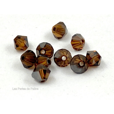 Toupies 4mm Smoked Topaz Satin - réf. 5301 (x20)