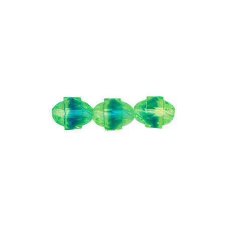 Perle Ovale Facettée Style Antique 10x8mm Blue/Light Green (x10)
