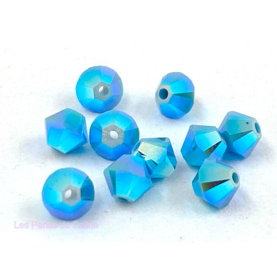 Toupies 4mm Turquoise AB2X - réf. 5328 Xilion (x20) Toupies 4mm Turquoise AB2X - réf. 5328 Xilion (x20)