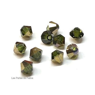 Toupies 4mm Olivine Dorado - réf. 5301 (x20)