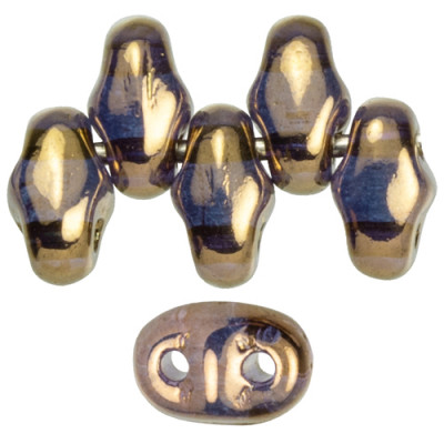 Perle SuperDuo® Mini Bronze 24cts 2X4mm (X10gr)  