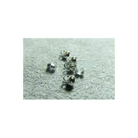 Cache noeud Vieil Argent 3mm (X2) 