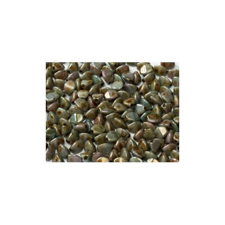 Perles Pinch 5X3mm Chalkwhite Blue Luster (X50) 