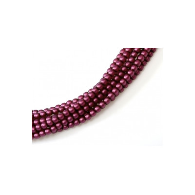 Perles Matted 2 mm Dark Rose Satin (X150 perles)