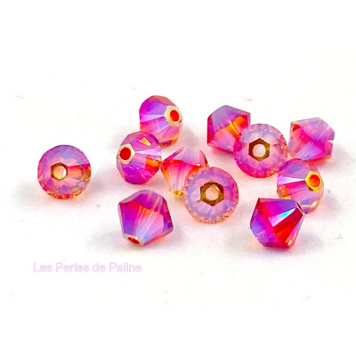 Toupies 4mm Fireopal AB2X - réf. 5328 Xilion (x20) Toupies 4mm Fireopal AB2X - réf. 5328 Xilion (x20)