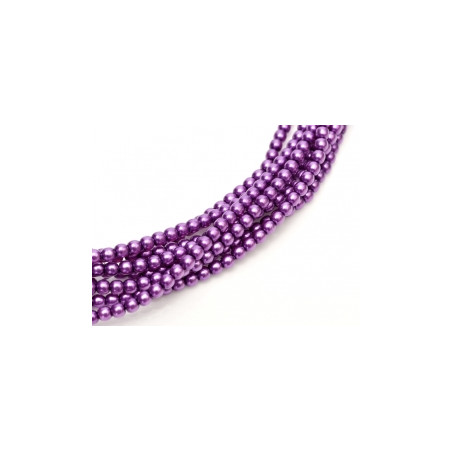 Perle en verre de Bohème 2mm Deep Magenta (X150)