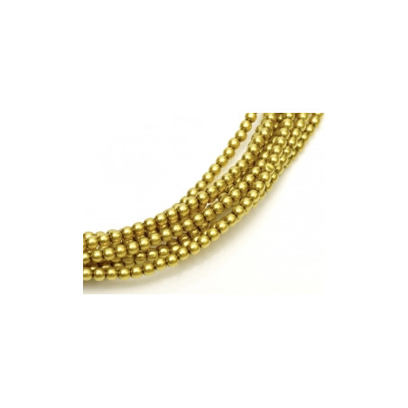 Perle en verre de Bohème 2mm Yellow Green (X150)