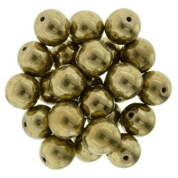 Perle en verre de Bohême 8mm Bronze (x25)