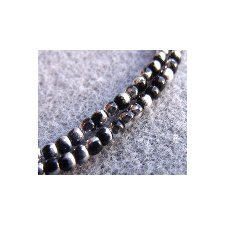 Perles Bohème 2 mm Jet Labrador (X1200 perles)