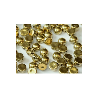 Perle Cabochon 2 trous Crystal Amber Full (x12)