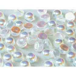 Perle Cabochon 2 trous Crystal Full Ab (x12) 