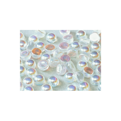 Perle Cabochon 2 trous Crystal Full Ab (x12) 