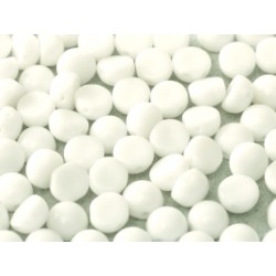 Perle Cabochon 2 trous Chalk White (x12) 