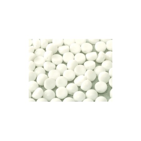 Perle Cabochon 2 trous Chalk White (x12) 