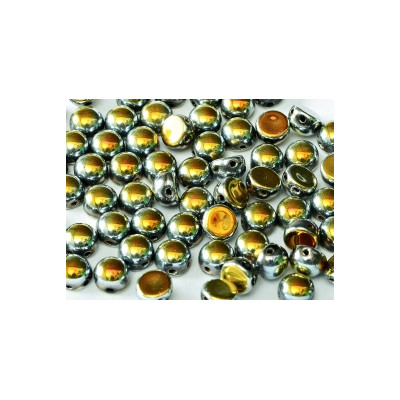 Perle Cabochon 2 trous Jet Marea Full (x12) 