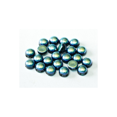 Perle Cabochon 2 trous Jet Full Ab (x12) Perle Cabochon 2 trous Jet Full Ab (x12)