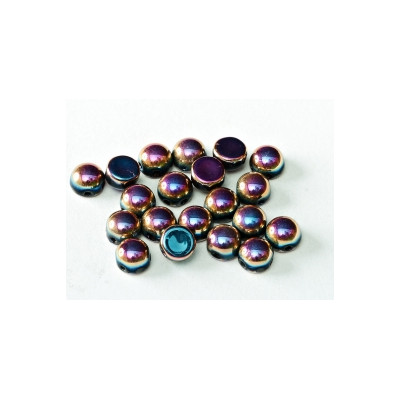 Perle Cabochon 2 trous Jet Sliperit Full (x12) Perle Cabochon 2 trous Jet Sliperit Full (x12)
